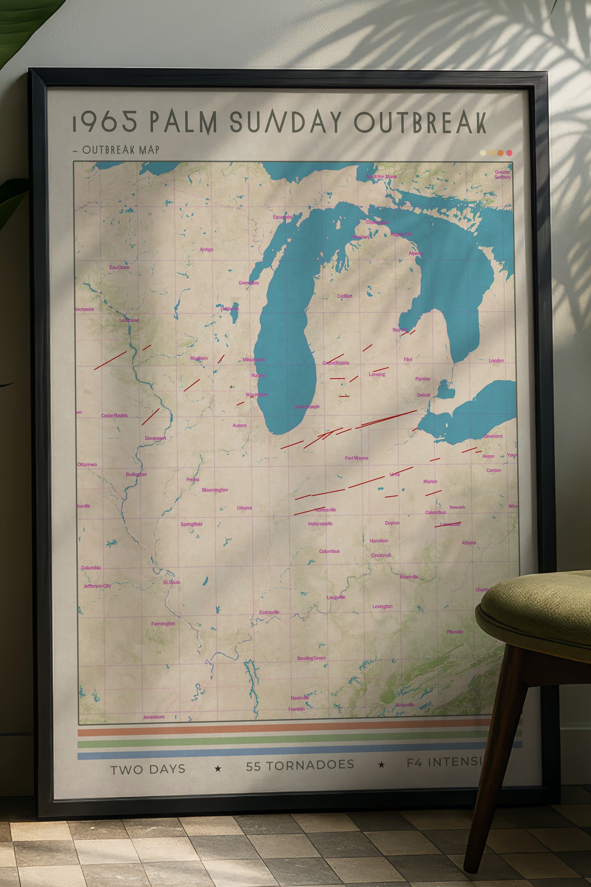 1965 Palm Sunday Outbreak Print