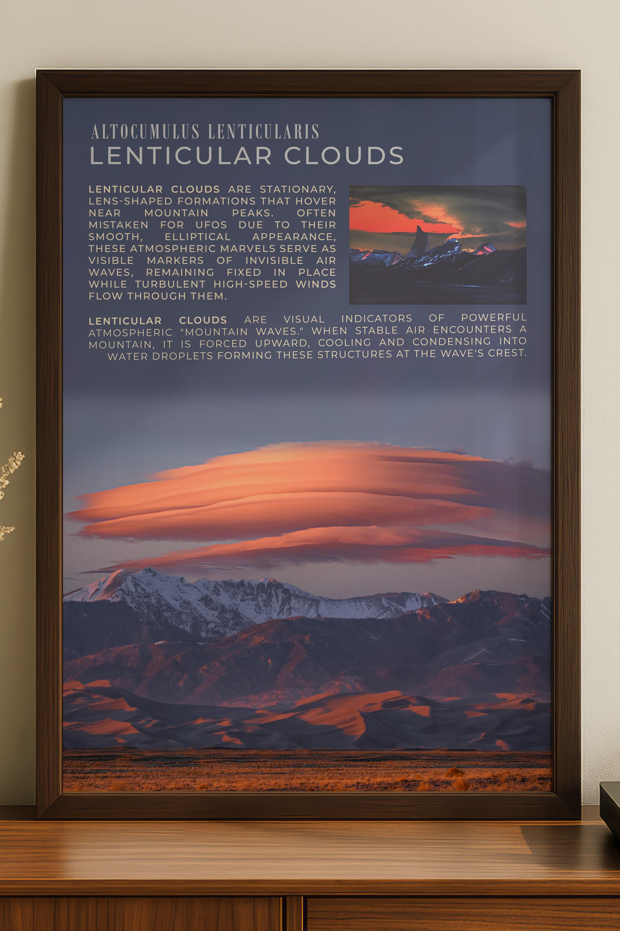 Lenticular Clouds Retro Print