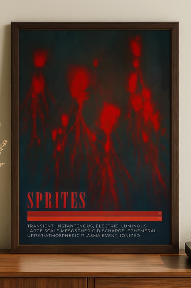 Red Sprites Retro Print