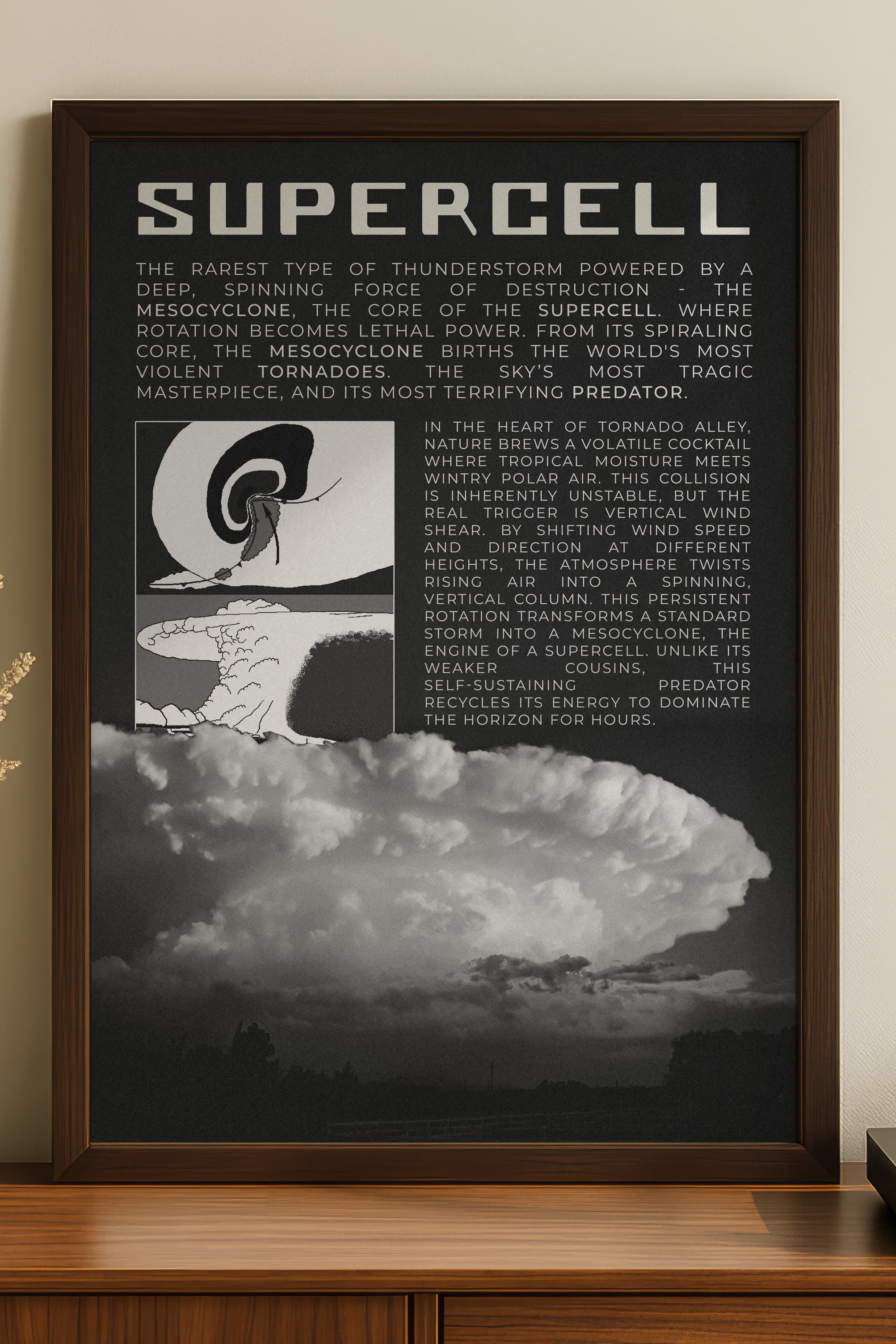 Modern-Style Monochrome Supercell Print