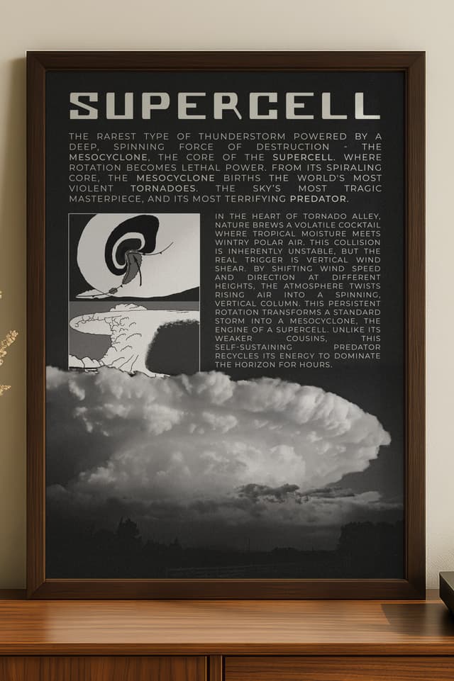 Modern-Style Monochrome Supercell Print