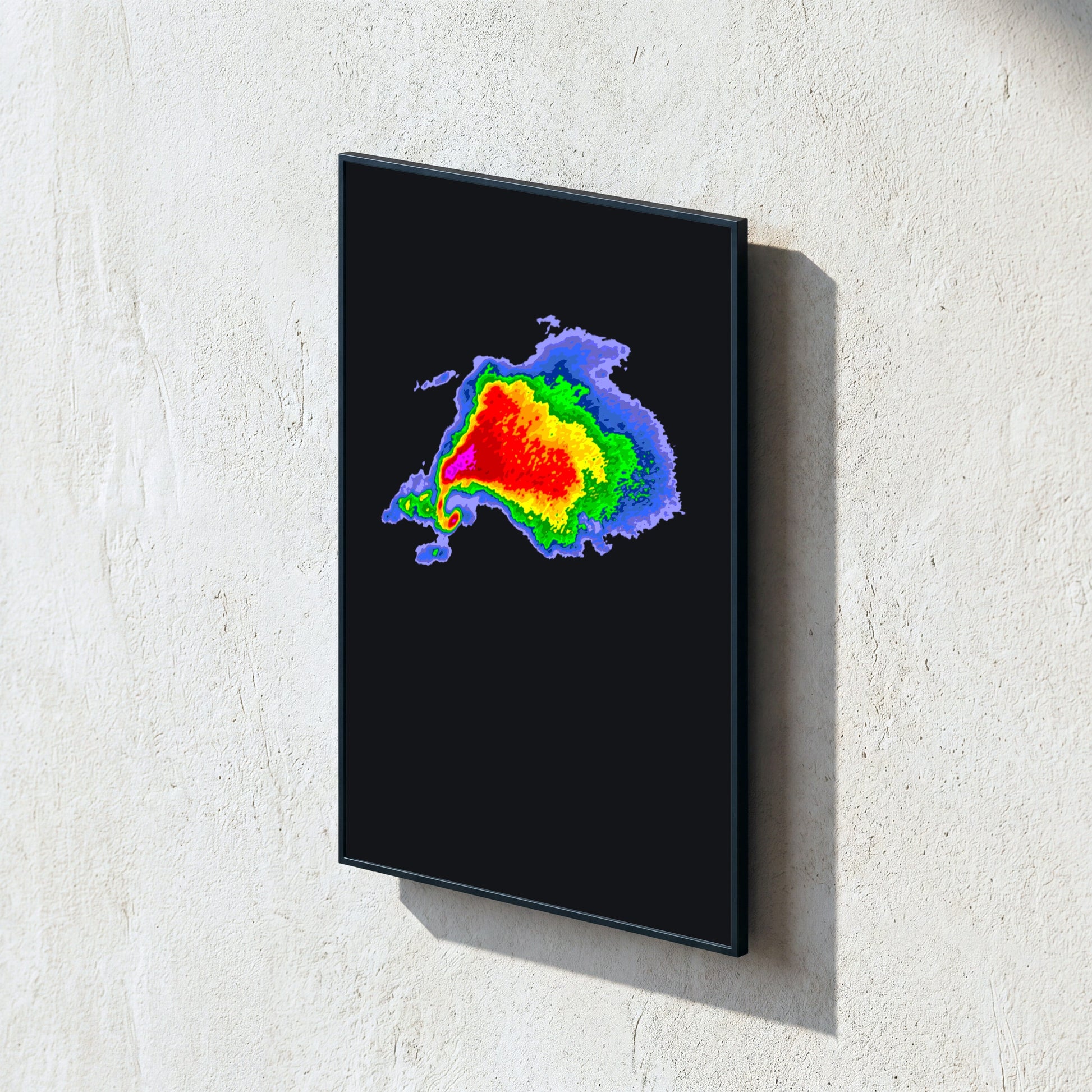 Hook Echo Radar Print Meteorology Wall Art Storm Chaser Print Weather Art Modern Minimal Decor — Default Style Mockup