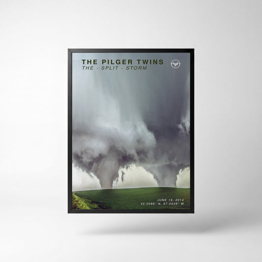 Pilger Twin Tornadoes Print (2014) — 18" x 24" Unframed Print Front