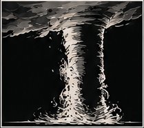 Cylinder tornado: a column of the same width from the cloud base to the ground