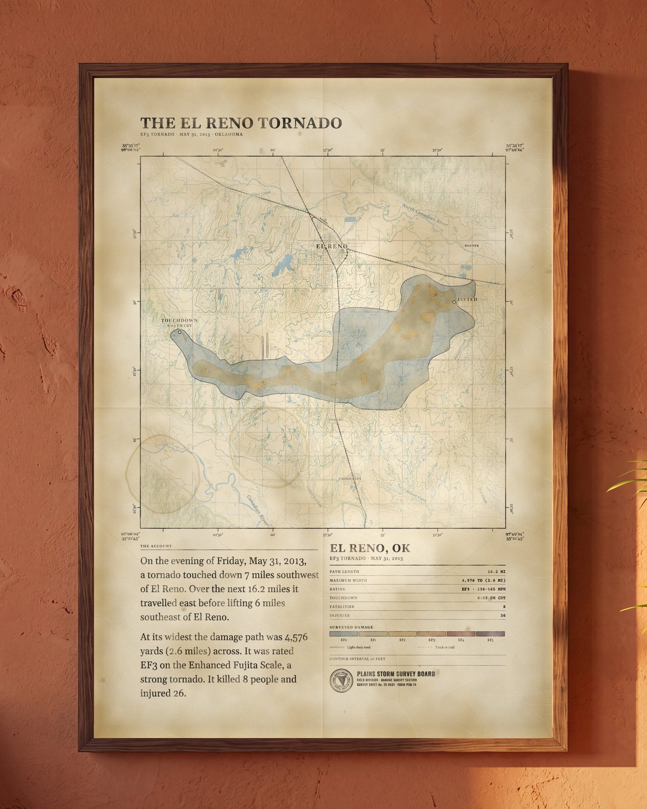 El Reno Tornado Map, 2013