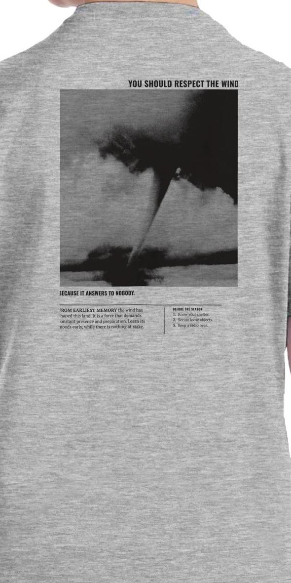 Kids Respect The Wind Tornado T-Shirt, back