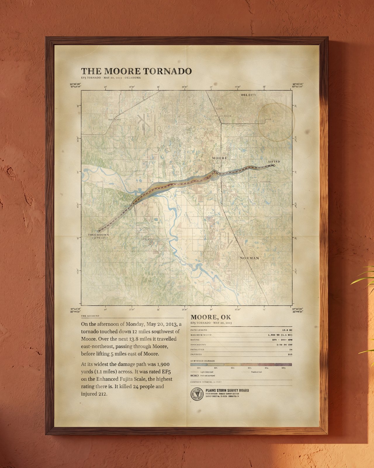 Moore Tornado Map, 2013